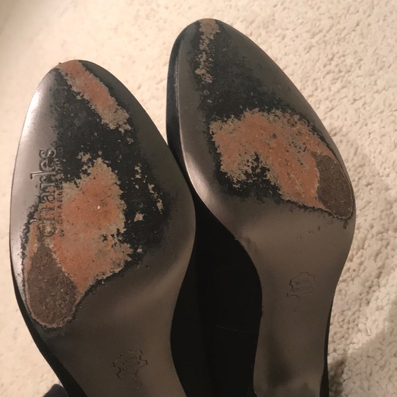 Satin black high heels - Picture 6 of 6